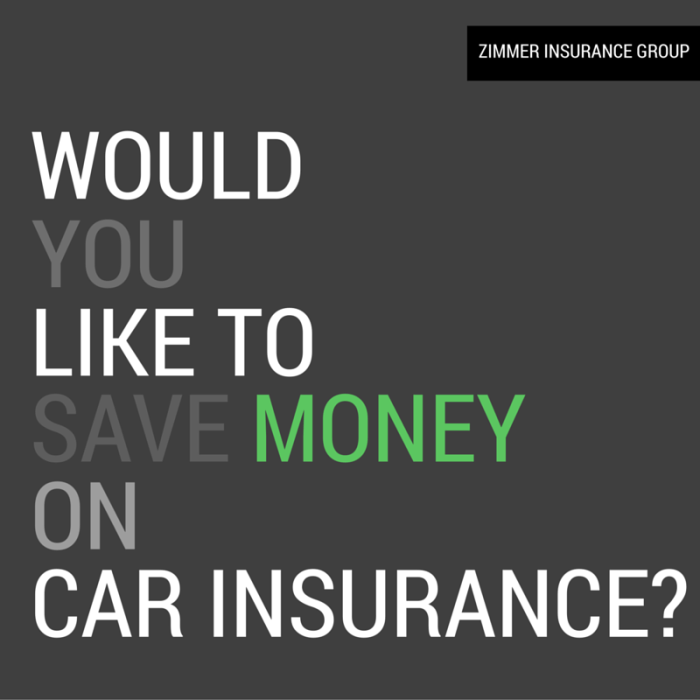 How to save money on car insurance. - ZIMMER INSURANCE GROUP